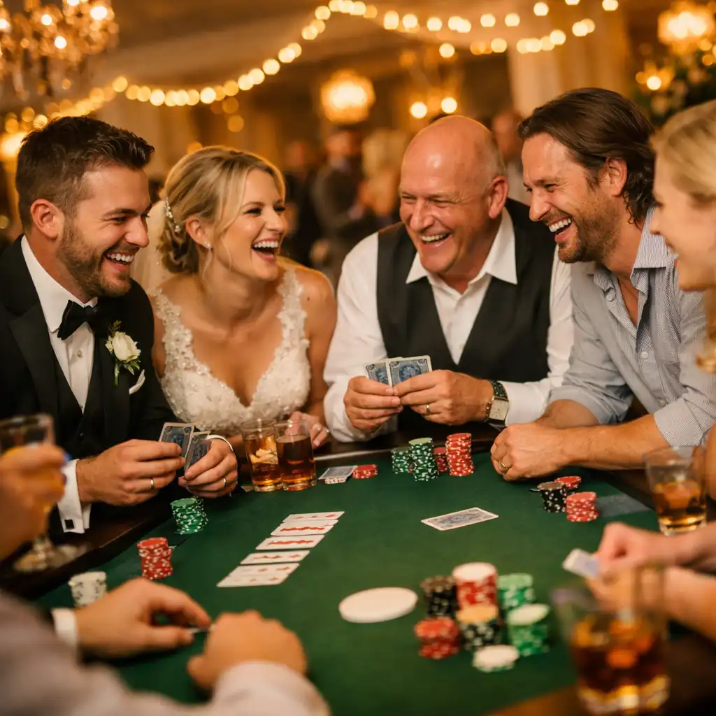 Wesele przy stole pokerowym